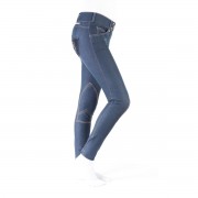 Бриджи женские джинсовые с тканевой коленной леей Horze Silvia